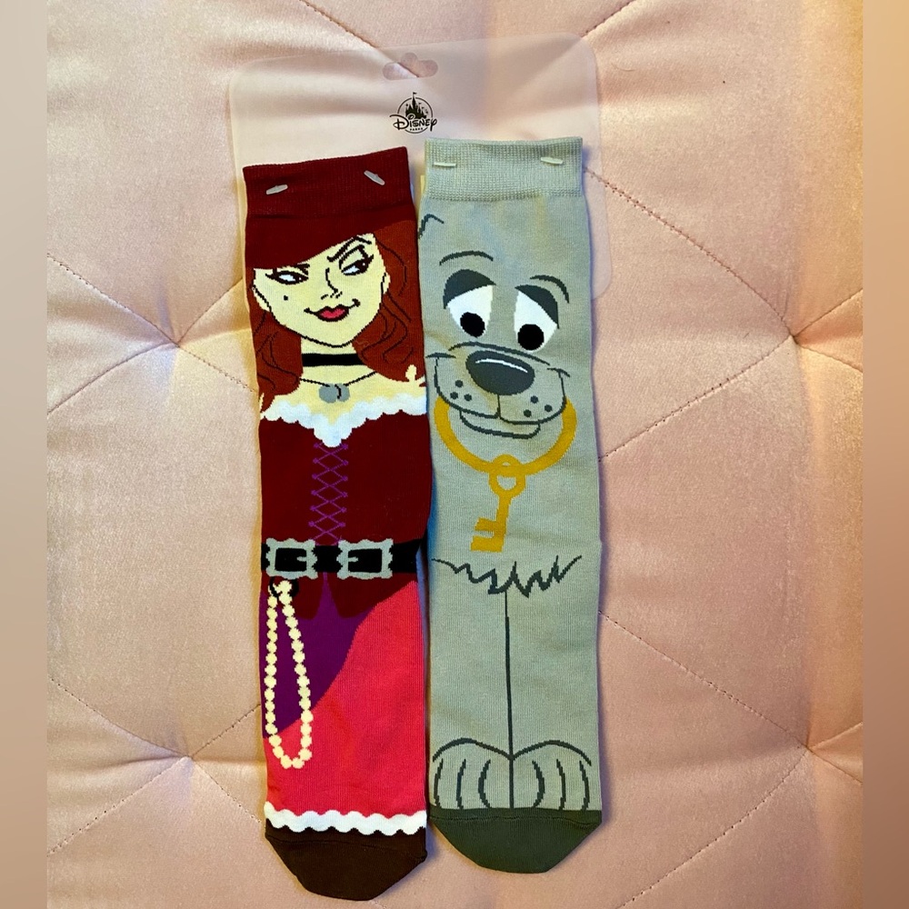 NWT Disney parks socks Redd and Poochie from Pirates of the Caribbean ride OS
